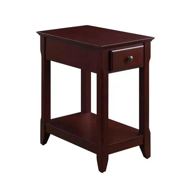 Table d'appoint Bertie 33 cm, finition espresso - Acme Furniture : style transitionnel, rangement ouvert, bois composite