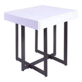 Neyo 22" Square Mdf End Table with Drawer White - miBasics