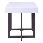 Neyo Table d'appoint carrée de 55,8 cm en MDF avec tiroir, Blanc - miBasics