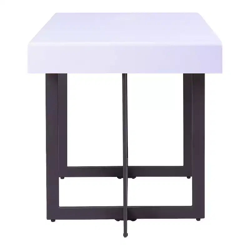 Neyo Table d'appoint carrée de 55,8 cm en MDF avec tiroir, Blanc - miBasics