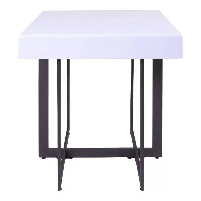 Neyo Table d'appoint carrée de 55,8 cm en MDF avec tiroir, Blanc - miBasics