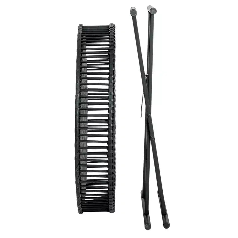 Plateaux de table ronds sur pieds Storied Home (lot de 2) - Noir