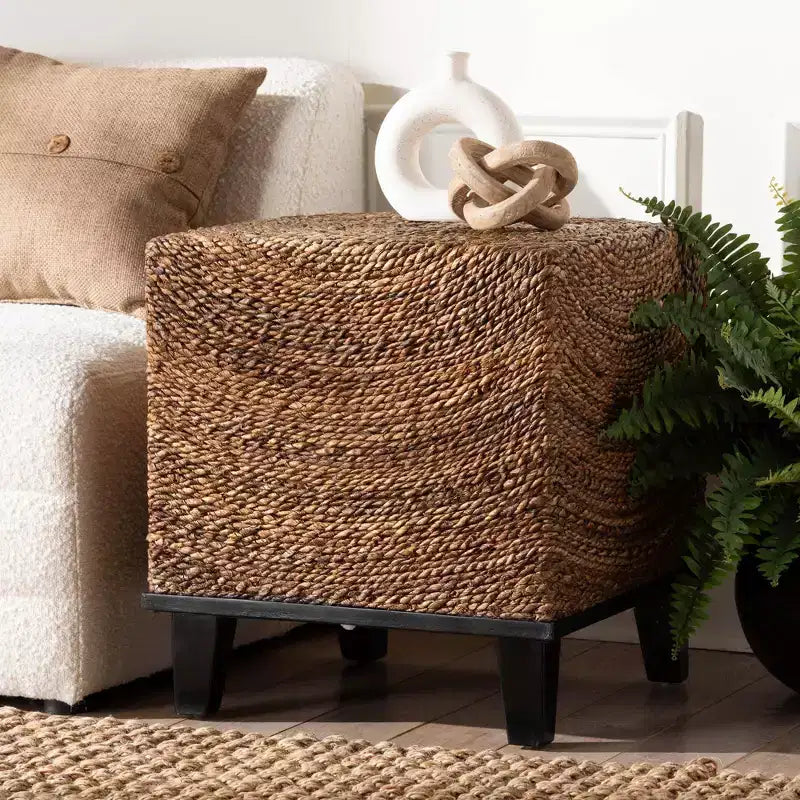 Table d'appoint bali & pari Verino en jonc de mer naturel/marron expresso
