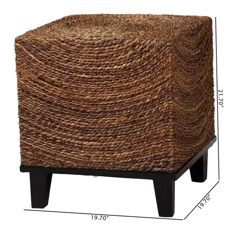 Table d'appoint bali & pari Verino en jonc de mer naturel/marron expresso