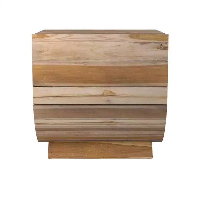 Table d'appoint Augusta 56 cm beige d'East at Main : Bois de Munggur recyclé, en forme de U, aucun assemblage requis
