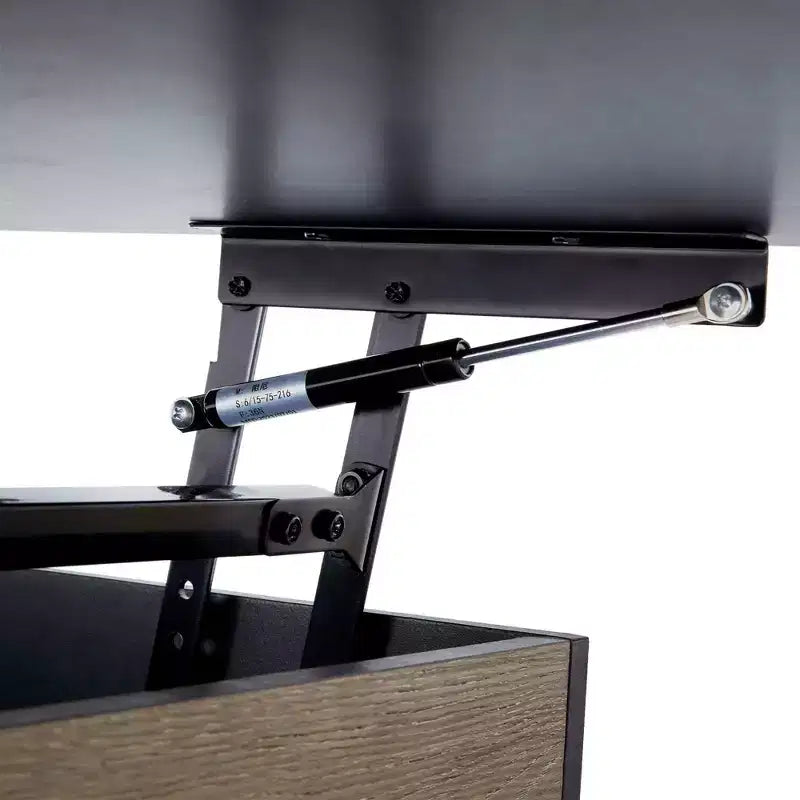 Bryson Table basse relevable bicolore avec rangement noir - Teamson Home : Bureau moderne pour la maison