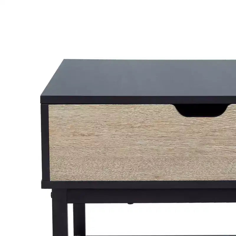 Bryson Table basse relevable bicolore avec rangement noir - Teamson Home : Bureau moderne pour la maison