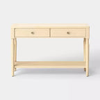 Console en bois tourné avec deux tiroirs Naturel - Threshold™