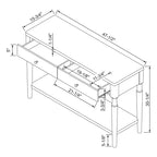 Console en bois tourné avec deux tiroirs Naturel - Threshold™