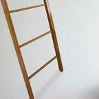Échelle décorative Merisier Naturel - Flora Home : Porte-serviettes en Bois Massif, 5 Barreaux