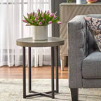 Lot de 2 tables basses rondes Era Buylateral grises : Ensemble de salon de style minimaliste et industriel