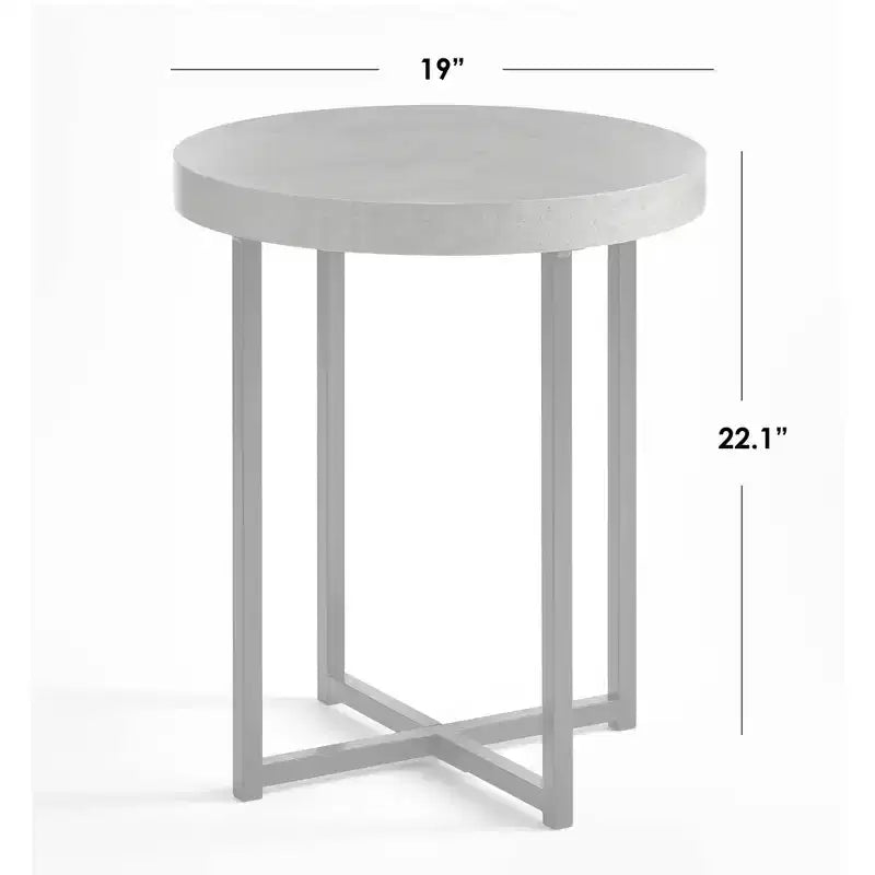 Lot de 2 tables basses rondes Era Buylateral grises : Ensemble de salon de style minimaliste et industriel