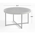 Lot de 2 tables basses rondes Era Buylateral grises : Ensemble de salon de style minimaliste et industriel