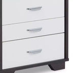 Table d'appoint Eloy 20" blanc/noir - Acme Furniture : Design rectangulaire moderne, cadre en MDF, plateau en bois composite, rangement avec tiroir