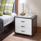 Table d'appoint Eloy 20" blanc/noir - Acme Furniture : Design rectangulaire moderne, cadre en MDF, plateau en bois composite, rangement avec tiroir