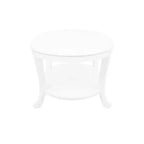 Table basse ovale traditionnelle Dermott avec étagère inférieure blanc rustique - Powell