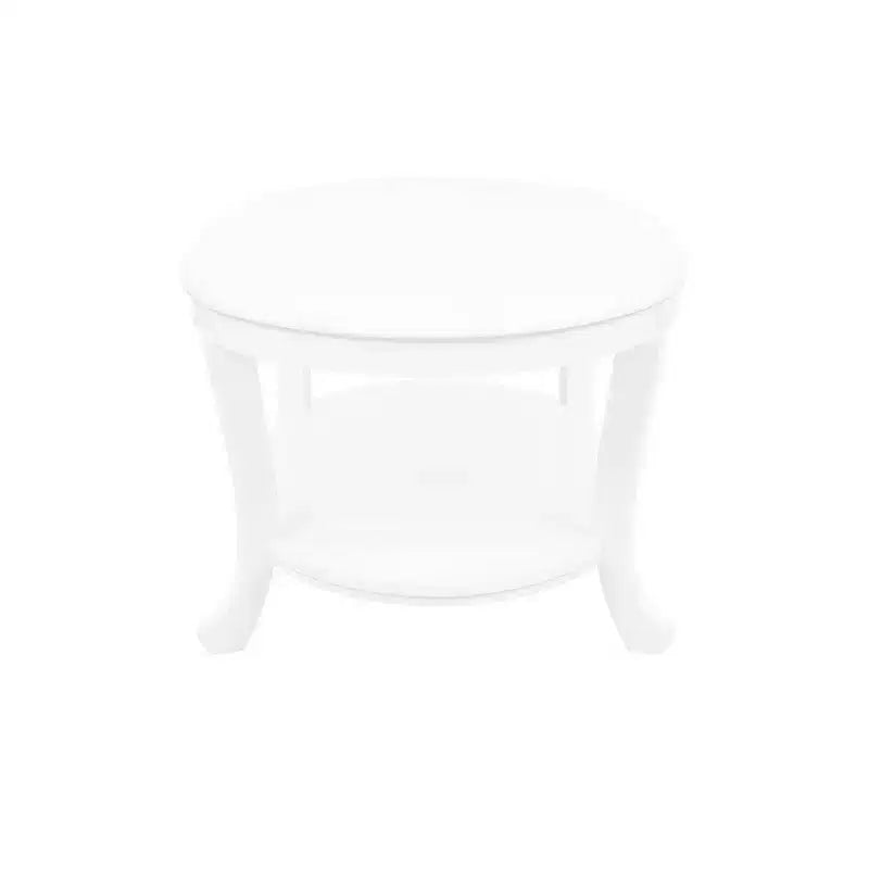 Table basse ovale traditionnelle Dermott avec étagère inférieure blanc rustique - Powell