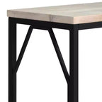 Table d'appoint Ebsen Métal et Bois Finition Blanchie - WyndenHall : Table d'appoint rectangulaire contemporaine, résistante aux rayures