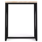 Table d'appoint Ebsen Métal et Bois Finition Blanchie - WyndenHall : Table d'appoint rectangulaire contemporaine, résistante aux rayures
