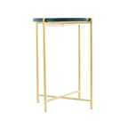 Olivia & May Table d'appoint en métal en forme de X : Aucun assemblage requis, utilisation en intérieur, cadre en fer, hauteur de 62 cm