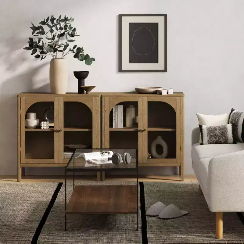 Meuble console Nathan James Mason avec portes marron