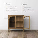 Meuble console Nathan James Mason avec portes marron