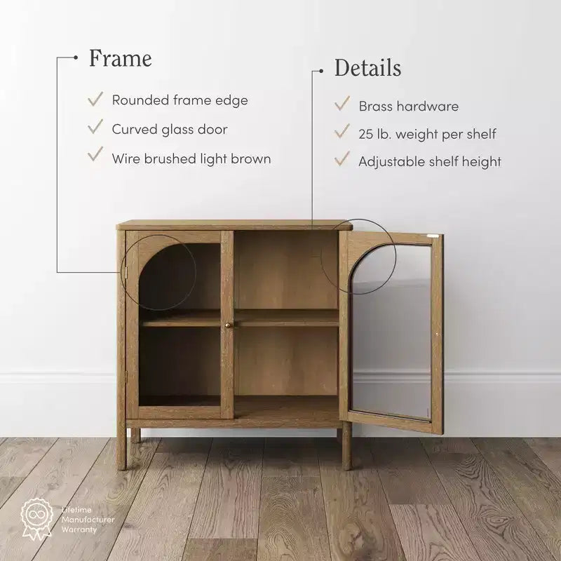 Meuble console Nathan James Mason avec portes marron