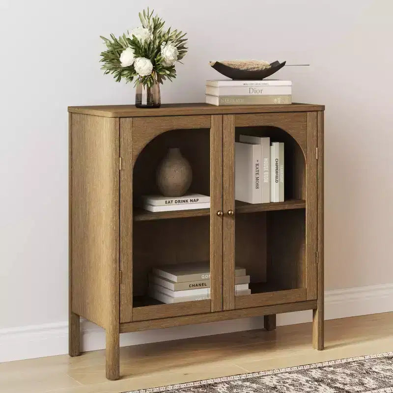 Meuble console Nathan James Mason avec portes marron