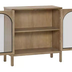 Meuble console Nathan James Mason avec portes marron
