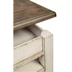 Table basse relevable Realyn Blanc/Brun - Signature Design by Ashley : Style Mid-Century, Rangement, Pieds en bois