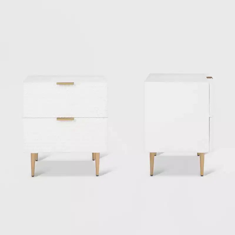 Table de chevet 2 tiroirs Jolie blanc - Adore Decor