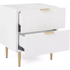 Table de chevet 2 tiroirs Jolie blanc - Adore Decor