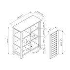 Armoire de rangement d'appoint Bednar blanc chêne 24h/24 et 7j/7 Shop At Home : Design moderne de ferme, portes à volets, 6 étagères