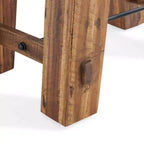 Table d'appoint Durango en bois industriel marron foncé - Alaterre Furniture : Acacia rustique, milieu de siècle moderne