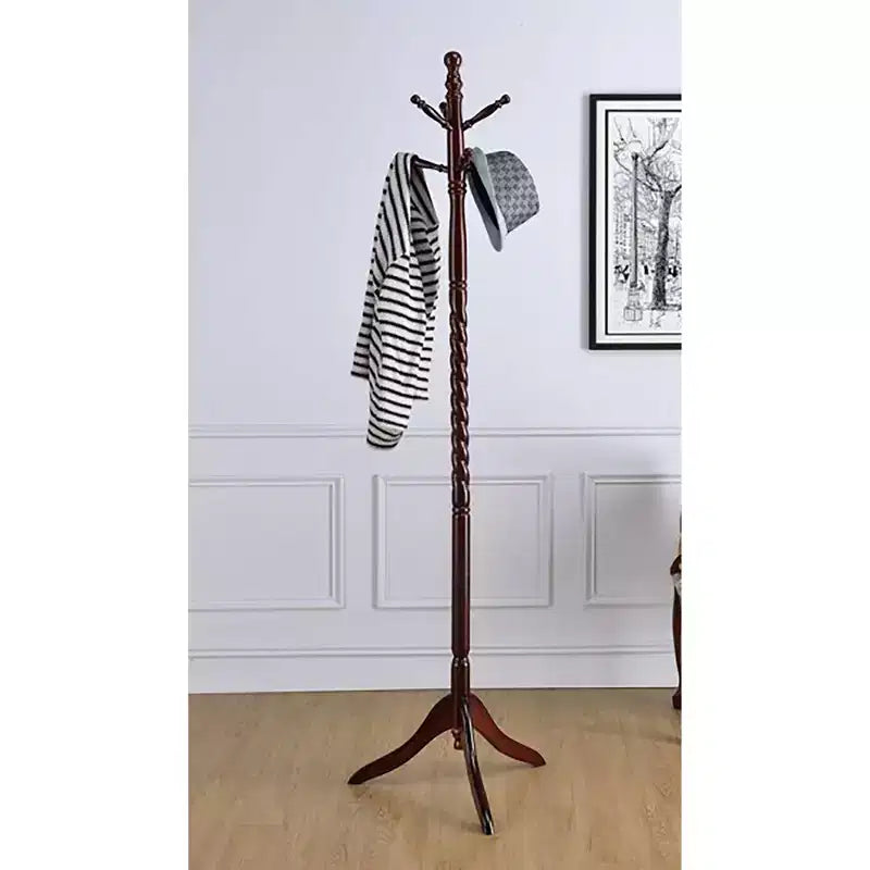 Porte-manteau torsadé en bois de cerisier de 71,5 po - Ore International
