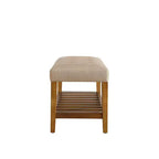 Acme Furniture Ottomans et bancs Charla Tissu beige/Finition chêne