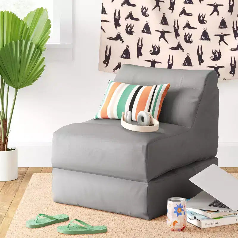 Fauteuil de salon pliant pour dortoir gris - Room Essentials™
