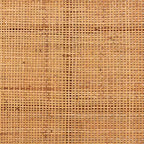 bali et pari Tête de lit Queen Size en rotin Caspia et bois d'acajou Miel clair/Teck rouge