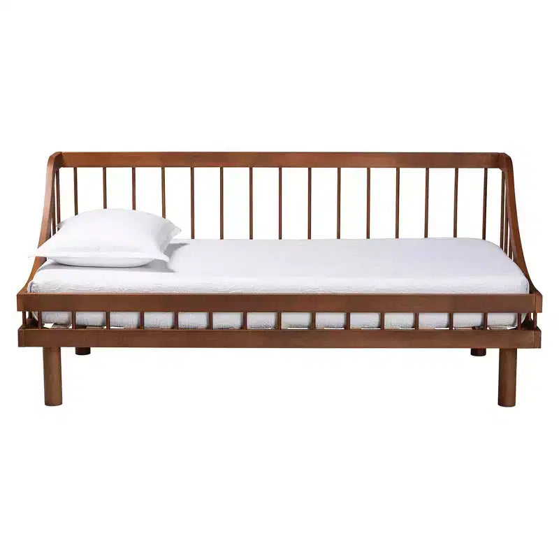 Lit de repos simple Baxton Studio Helio en bois noyer brun