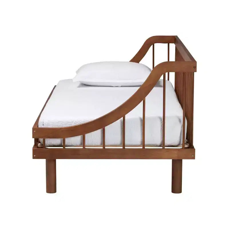 Lit de repos simple Baxton Studio Helio en bois noyer brun
