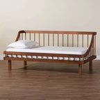 Lit de repos simple Baxton Studio Helio en bois noyer brun