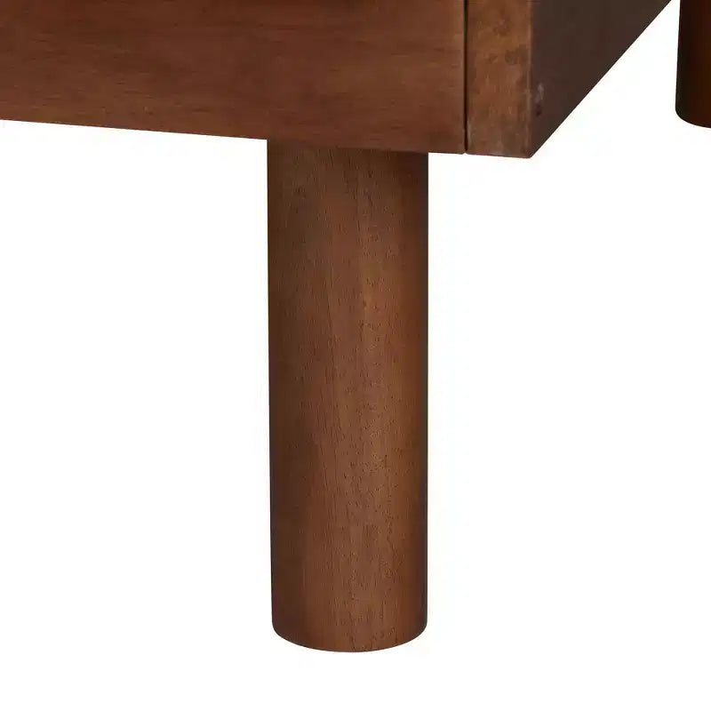 Lit de repos simple Baxton Studio Helio en bois noyer brun