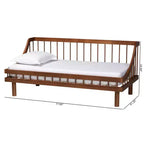 Lit de repos simple Baxton Studio Helio en bois noyer brun