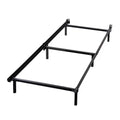 Twin 7" Compack Metal Bed Frame Black - Zinus: Steel Construction, 9-Leg Support, Toe-Friendly Design