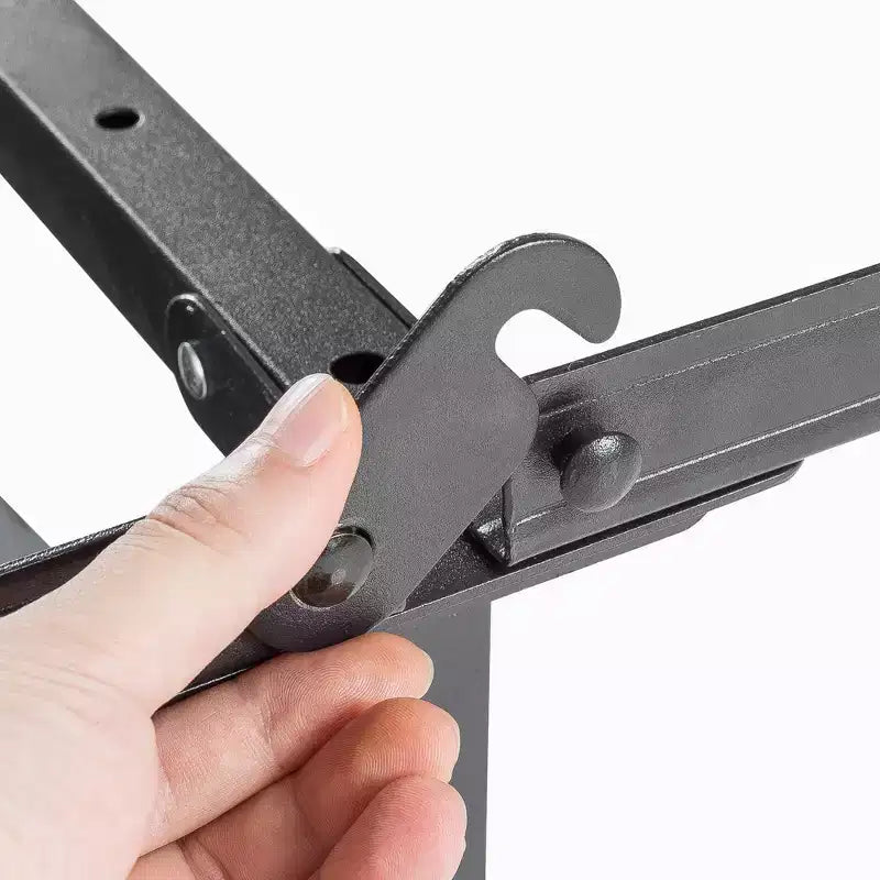 Cadre de lit double en métal compact 7" noir - Zinus : Construction en acier, support à 9 pieds, conception adaptée aux orteils