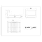 Lit rembourré Queen Lenyx de Manhattan Comfort, couleur crème : Similicuir, plateforme, aucun sommier tapissier requis