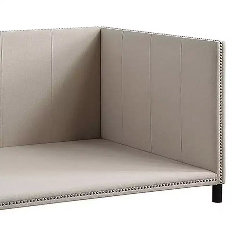 Lit complet Yinbella Acme Furniture en lin beige