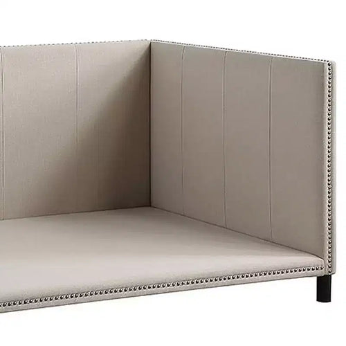 Lit complet Yinbella Acme Furniture en lin beige