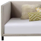 Lit complet Yinbella Acme Furniture en lin beige