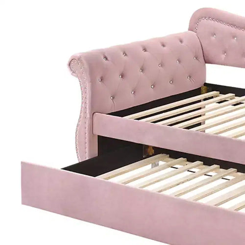 Lit Adkins Acme Furniture deux places/double velours rose